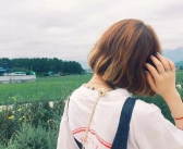 短发美女照片背影侧面